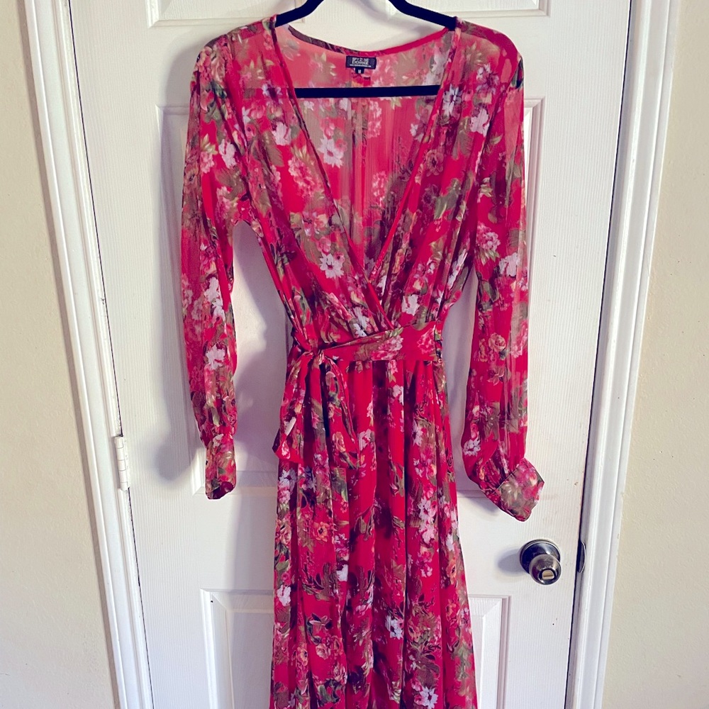 Floor length floral dress
